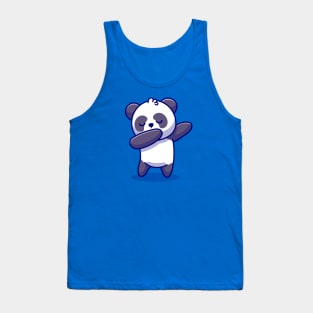 Cute Panda Dabbing Cartoon Tank Top